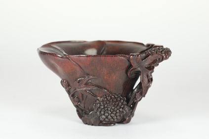 QING DYNASTY HORN CUP