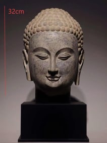 NORTHERN QI BLUESTONE BUDDHA HEAD