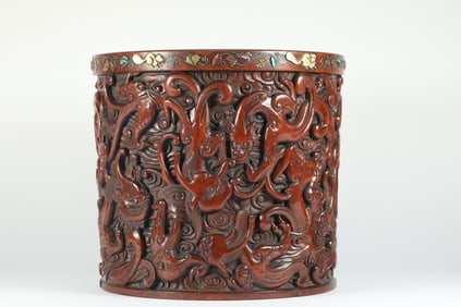 MING DYNASTY HUANGHUALI BRUSH HOLDER