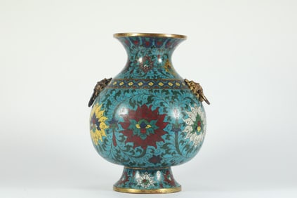 MING DYNASTY CLOISONN? ANIMAL-EAR VASE