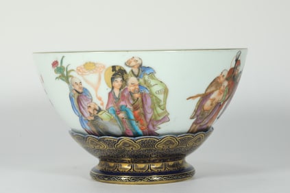 QING DYNASTY FAMILLE ROSE ROTATING BOWL