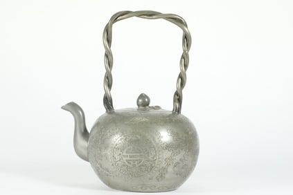 QING DYNASTY TIN KETTLE