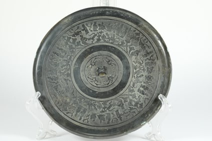 WARRING STATES BRONZE HUNTING MIRROR