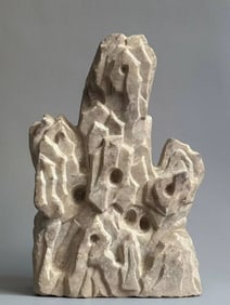 MING DYNASTY WHITE MARBLE MOUNTAIN