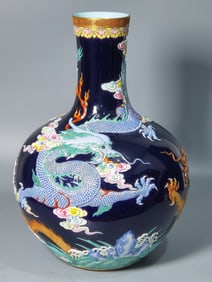 QING DYNASTY CELESTIAL GLOBE VASE