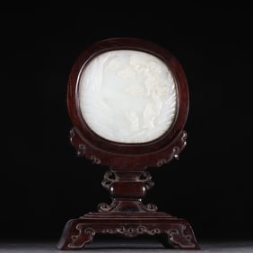 QING DYNASTY HETIAN JADE SCREEN
