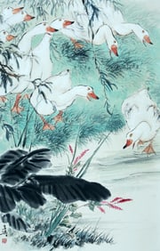 Wang Xuetao Flock of Geese