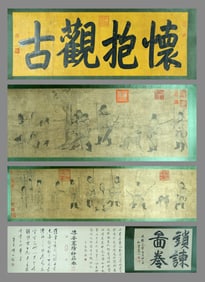 Yan Liben?Painting of Worship?on handscroll
