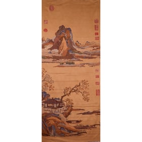 Qing Qianlong Kesi Tapestry with Landscape Picture