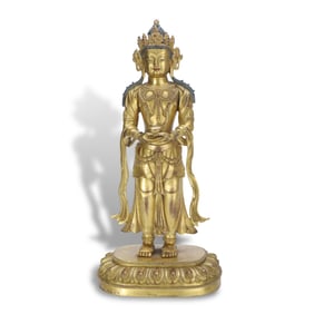 Ming Dynasty Gilt-bronze statue of Amitayus