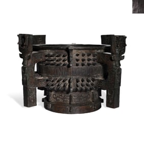Western Zhou Dynasty Gui with four ears and nipple patterns
