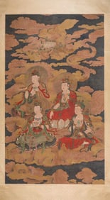 LIU GUANDAO'S EIGHT-FOOT SILK HANGING SCROLL