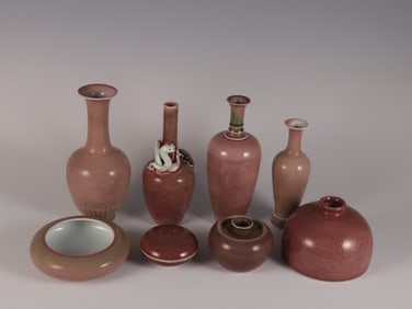 QING DYNASTY BEAN RED GLAZE EIGHT CODE