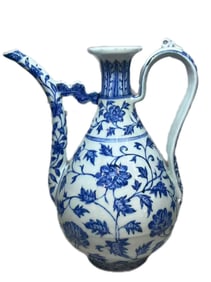 MING DYNASTY BLUE AND WHITE TEAPOT