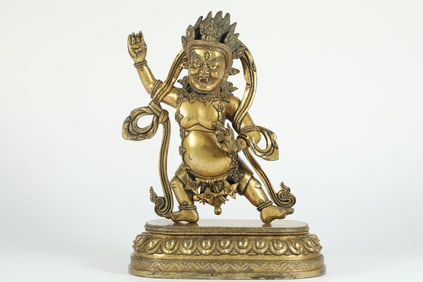 GILDED DIAMOND FROM THE QING DYNASTY