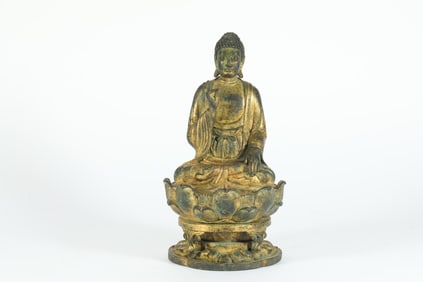 LIAO DYNASTY GILDED BUDDHA STATUE
