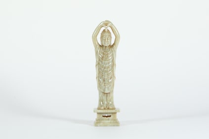 LIAO DYNASTY HETIAN JADE VAIROCANA BUDDHA STATUE