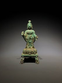 TANG DYNASTY BRONZE SAKYAMUNI BUDDHA