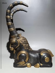 TANG DYNASTY SILVER GILDED PERSIAN SHEEP