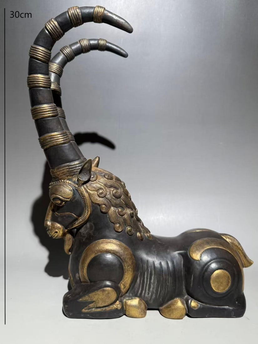 TANG DYNASTY SILVER GILDED PERSIAN SHEEP (1 of 7)