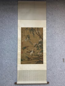 XU XI'S FLOWER AND BIRD PAINTINGS CALLIGRAPHED BY EMPEROR HUIZONG OF SONG