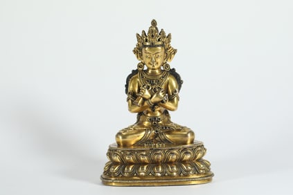 A GILDED VAJRA STATUE FROM THE YUAN DYNASTY