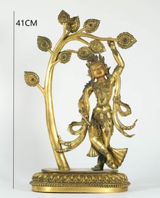 MING DYNASTY GILDED BRONZE BUDDHA