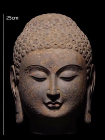 HEAD OF SAKYAMUNI BUDDHA FROM THE NORTHERN QI DYNASTY