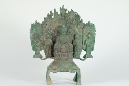 NORTHERN WEI DYNASTY BRONZE SHAKYAMUNI BUDDHA