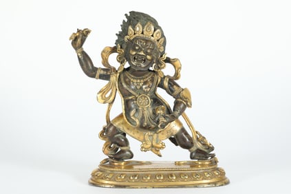 GILDED VAJRAPANI FROM THE QING DYNASTY