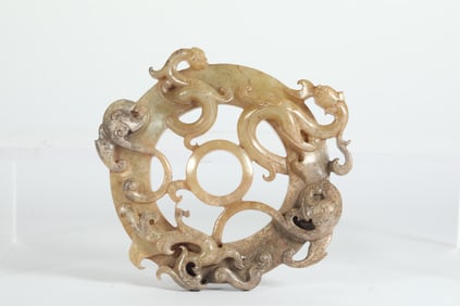 WARRING STATES PERIOD JADE DRAGON BI