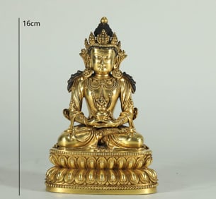 GILDED LONGEVITY BUDDHA OF THE MING DYNASTY