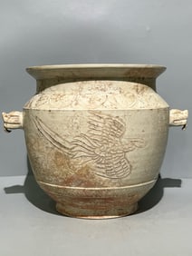 SONG DYNASTY DING KILN CARVED JAR