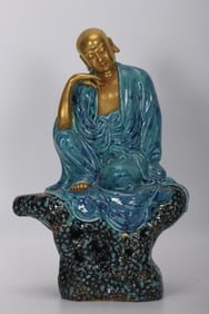 QING DYNASTY JUN GLAZED LUOHAN