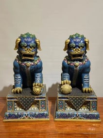 QING DYNASTY CLOISONN? LION