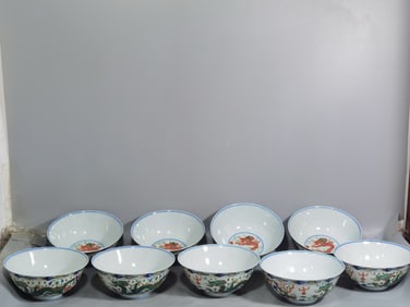 DOUCAI BOWL FROM THE QING DYNASTY