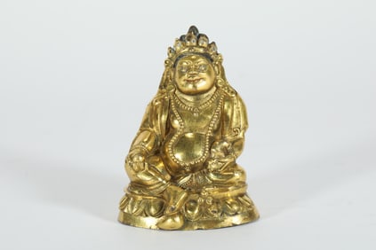 GILDED GOD OF WEALTH FROM THE MING DYNASTY