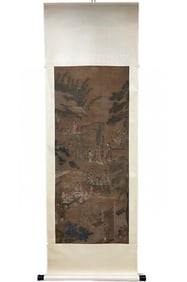 YUAN DYNASTY ZHAO MENGFU SILK PAINTING
