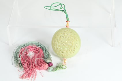 QING DYNASTY YELLOW JADE SACHET