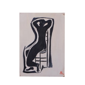Sanyu?Bathing?(oil painting)