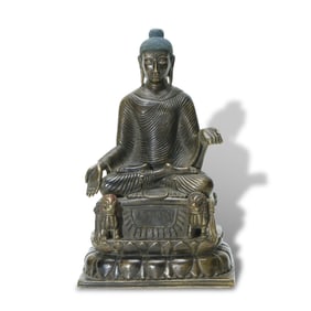 7th century Alloy-copper Sakyamuni Buddha in Swat style
