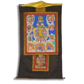 Qing Dynasty Thangka depicting Manjushri