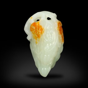 Qing Dynasty Hetian jade balsam pear-shaped hand ornament