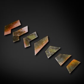 Warring States Period Set of jade pendants with dragon and phoenix patterns