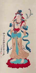 Zhang Daqian Buddha statue (hanging scroll painting)