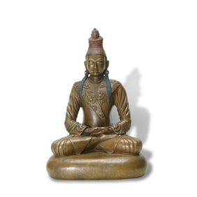 Yuan Dynasty Alloy-copper statue of King Songtsen Gampo