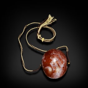 Ming Dynasty or earlier Tang qiu agate