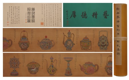 Giuseppe Castiglione Imperial Enameled Collection for Qing Palace Use