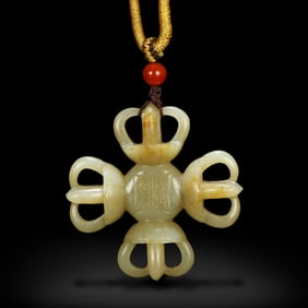 Ming Dynasty Jade cross vajra pestle