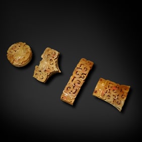 Han Dynasty A set of jade sword decorations with dragon patterns